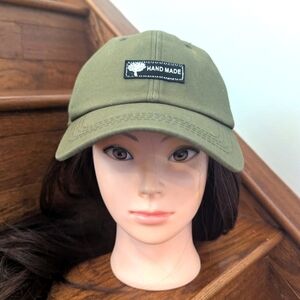 🍁Handmade Baseball Cap With Attached Sunglasses Khaki Green OS
